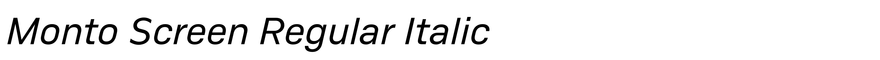 Monto Screen Regular Italic